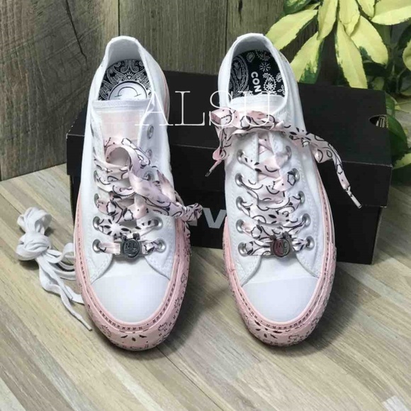 NWT Conv&Miley Ctas Lift OX White Pink Dogwood W - Picture 5 of 7